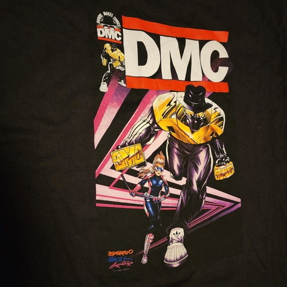 RUN DMC Darryl Makes Comics ADIDAS Collab Tshirt Sz. Large - Picture 2 of 3